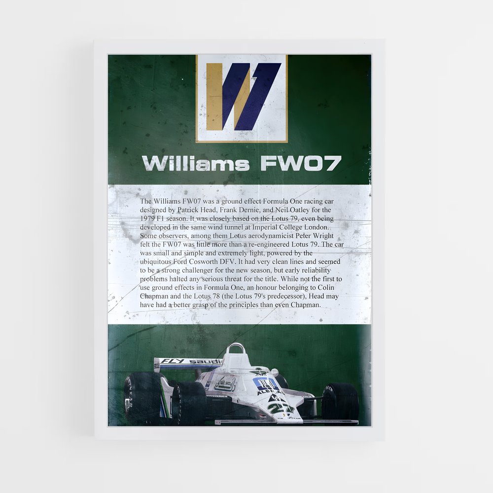 Poster Williams Mania – affiche Voitures de Formule 1 (vue 3)